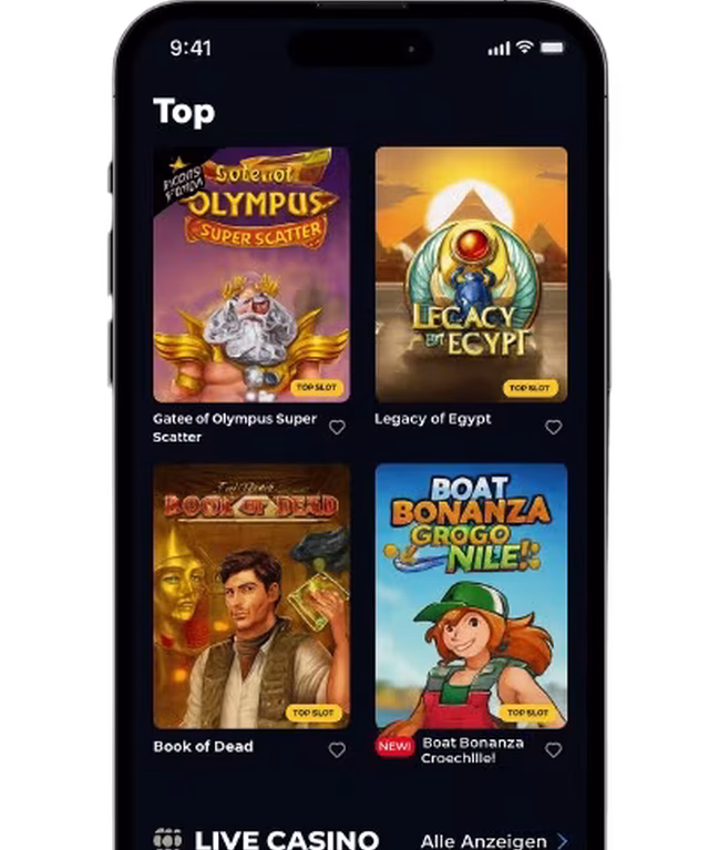 Winnende app interface